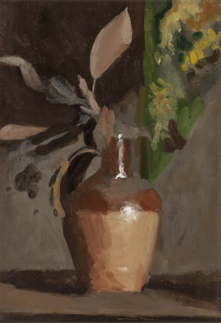 undefined - Clarice Beckett
Gums and leaves, (undated)
oil on board
43 x 29.5cm
16213V
cat.15
Sold
