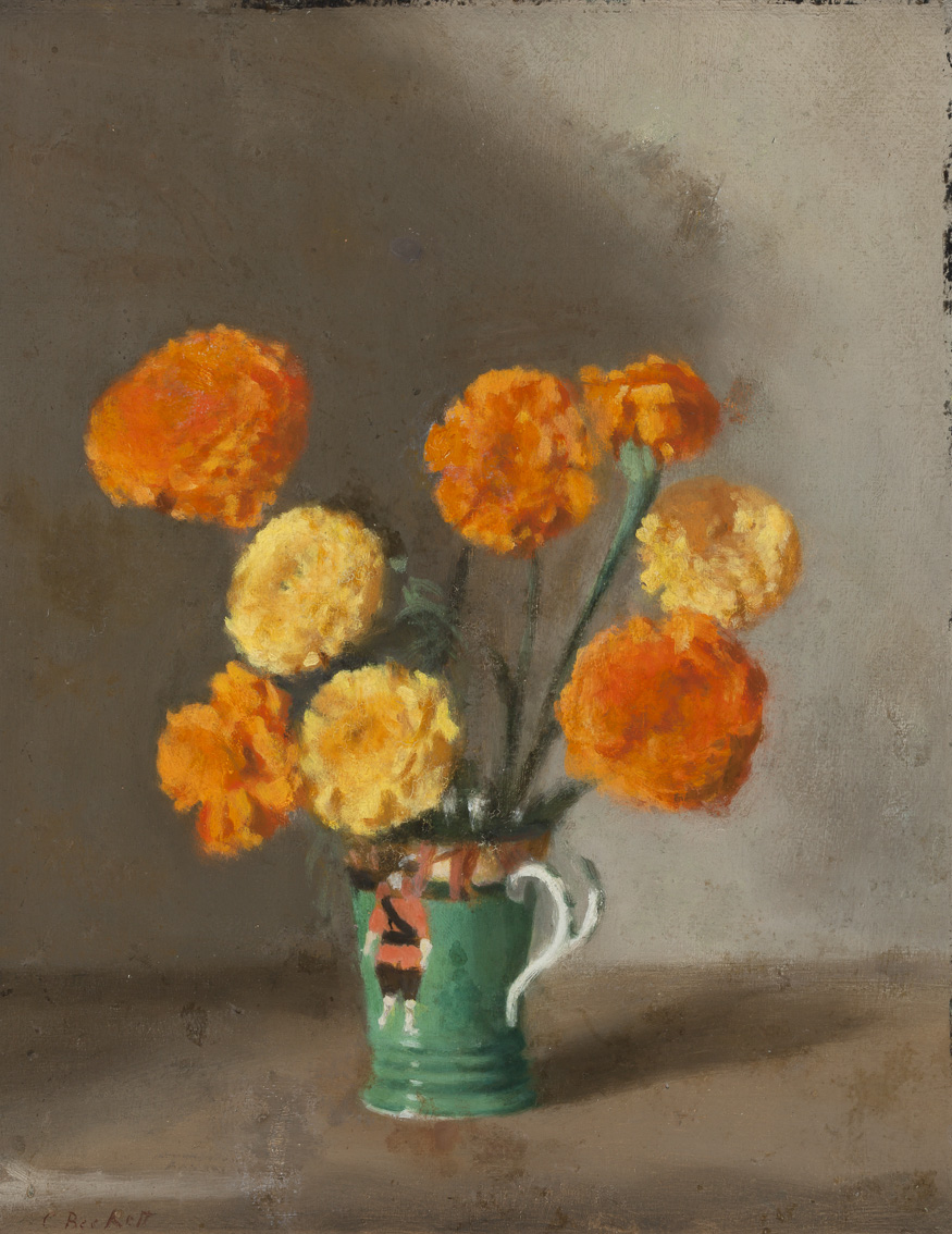 undefined - Clarice Beckett
Marigolds in Meldrum’s Pot, c.1927-1928
oil on board
45 x 35cm
16227V
cat.2
Sold
